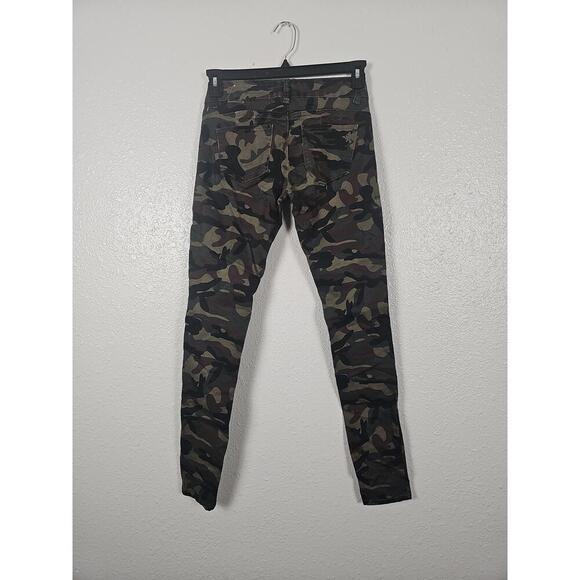 VIP Jeans Womens Green Camo Skinny Jeans Low Rise Cotton Blend Size 5 6 - Picture 5 of 7